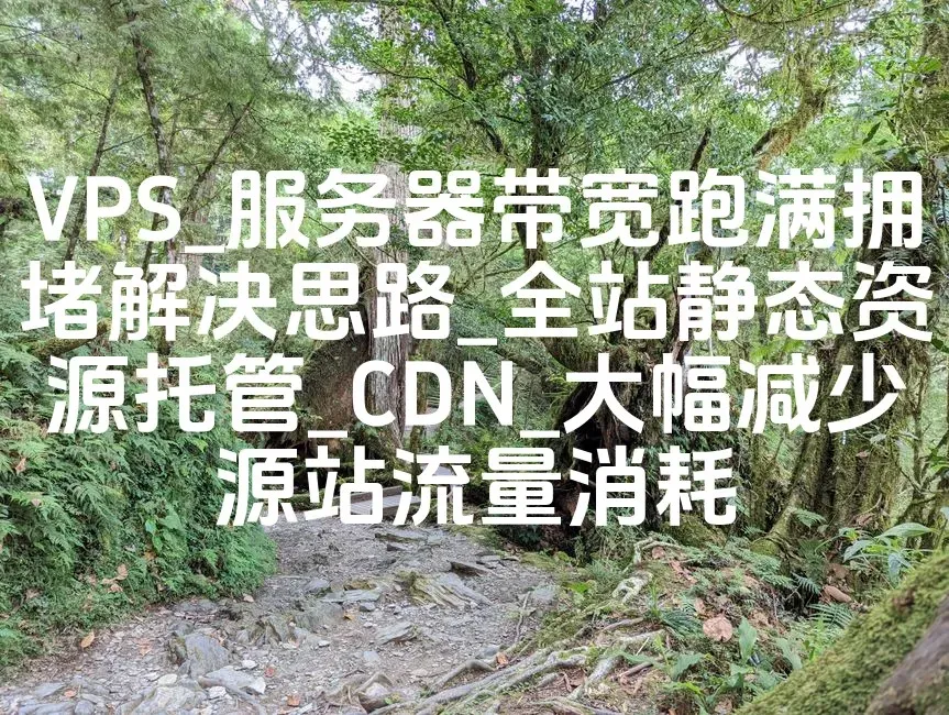 VPS_服务器带宽跑满拥堵解决思路_全站静态资源托管_CDN_大幅减少源站流量消耗