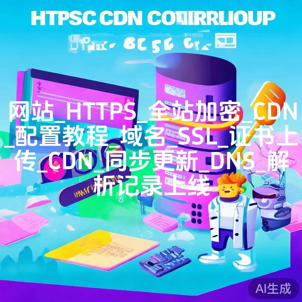 网站_HTTPS_全站加密_CDN_配置教程_域名_SSL_证书上传_CDN_同步更新_DNS_解析记录上线