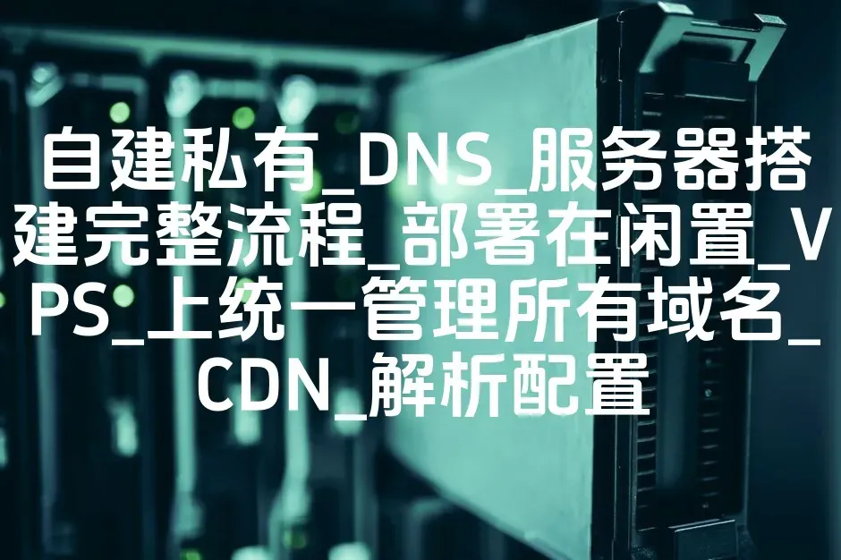 自建私有_DNS_服务器搭建完整流程_部署在闲置_VPS_上统一管理所有域名_CDN_解析配置