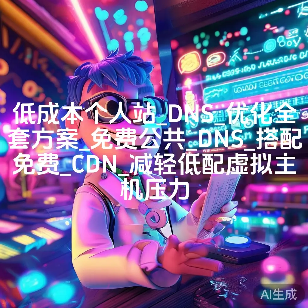 低成本个人站_DNS_优化全套方案_免费公共_DNS_搭配免费_CDN_减轻低配虚拟主机压力